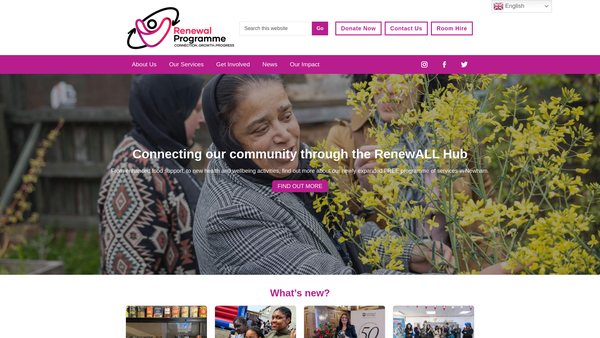 Screenshot of the Newham Community Renewal Programme Limited website