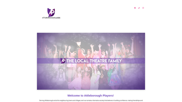 Screenshot of the Attleborough Players website