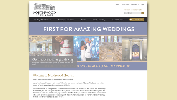 Screenshot of the Northwood House Charitable Trust website