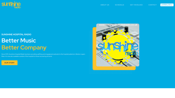 Screenshot of the Weston-Super-Mare Hospital Broadcasting Society website