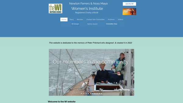Screenshot of the Newton Ferrers And Noss Mayo Women's Institute website