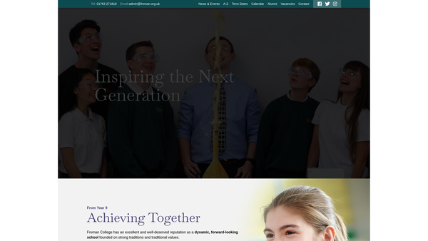 Screenshot of the Ward Freman School Endowment Fund website
