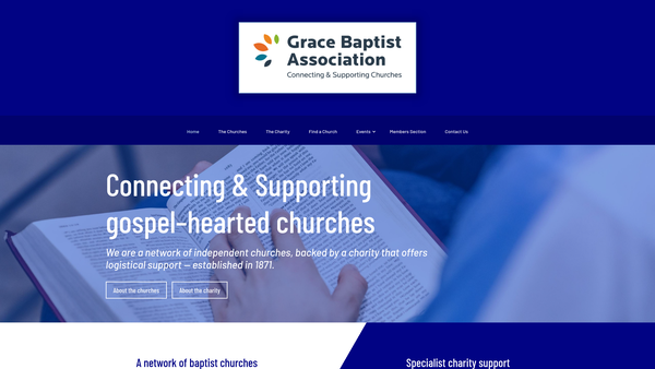 Screenshot of the Grace Baptist Association website