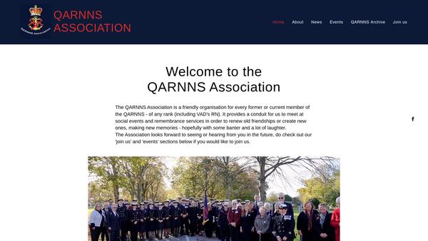 Screenshot of the The Q A R N N S Association website
