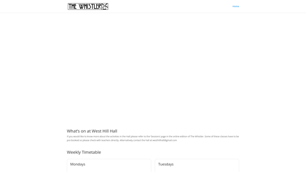 Screenshot of the West Hill Community Association website