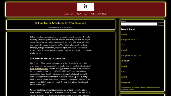 Screenshot of the Roundabout Talking News website