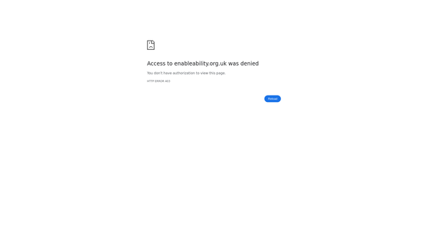 Screenshot of the Enable Ability website