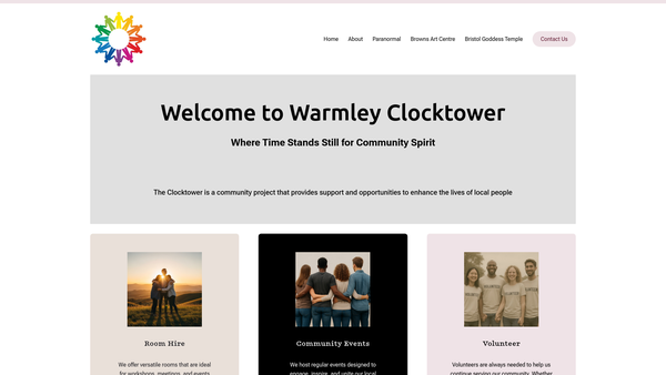 Screenshot of the The Clock Tower Association website