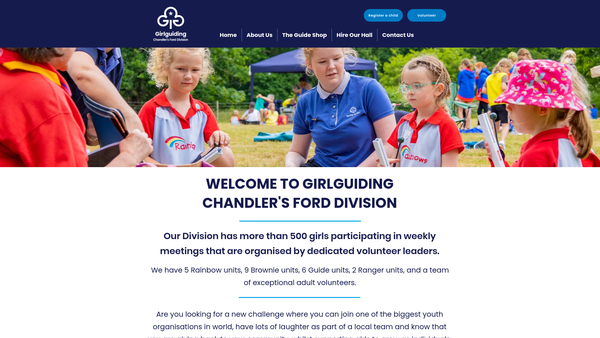 Screenshot of the The Chandlers Ford Division Of The Guide Association website
