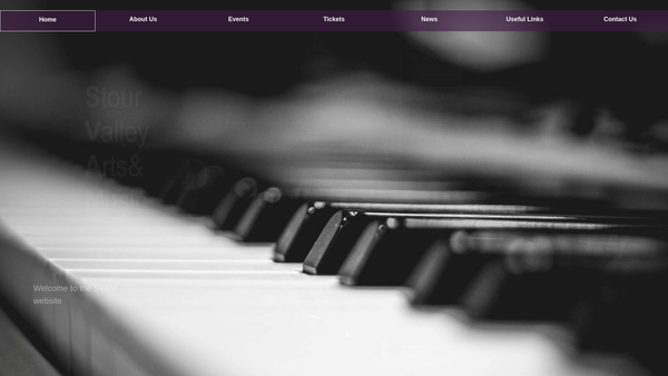 Screenshot of the Stour Valley Arts And Music Society website