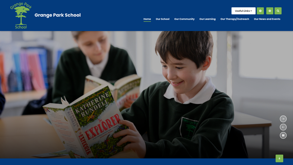Screenshot of the Grange Park Friends Association website