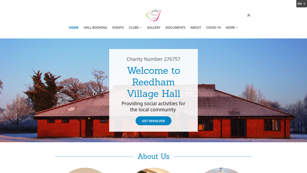 Screenshot of the Reedham Community Association website