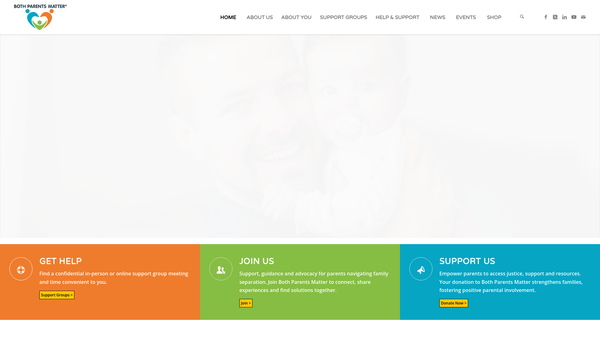 Screenshot of the Both Parents Matter website