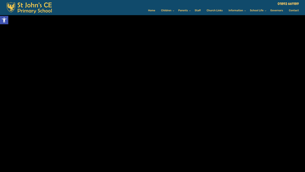 Screenshot of the St John's C Of E School Parent Teachers Association website