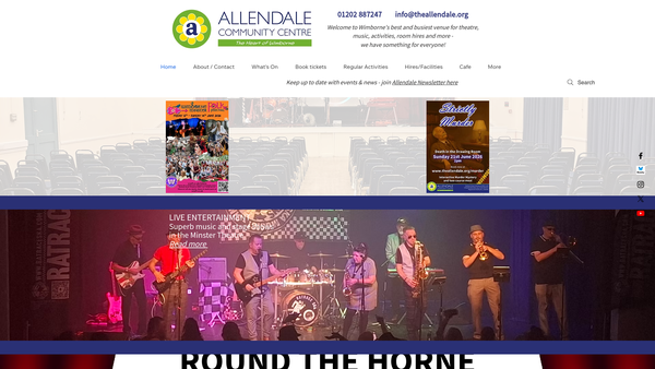 Screenshot of the Wimborne And District Community Association website
