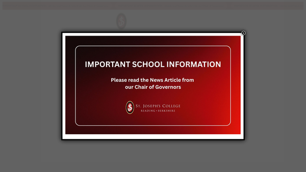Screenshot of the St Joseph's College Reading Trust website