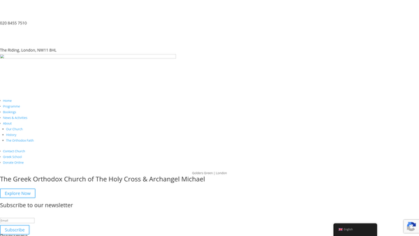 Screenshot of the Greek Orthodox Community Of Barnet website