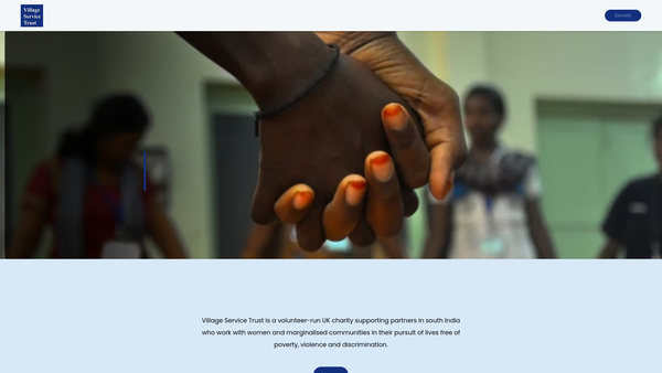 Screenshot of the Village Service Trust website