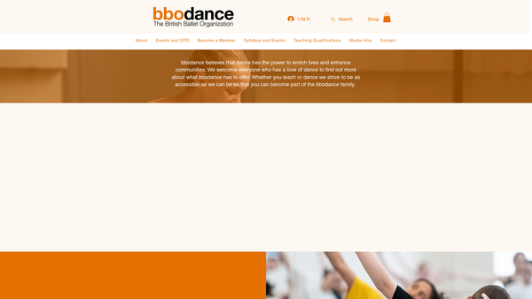 Screenshot of the British Ballet Organization Limited website