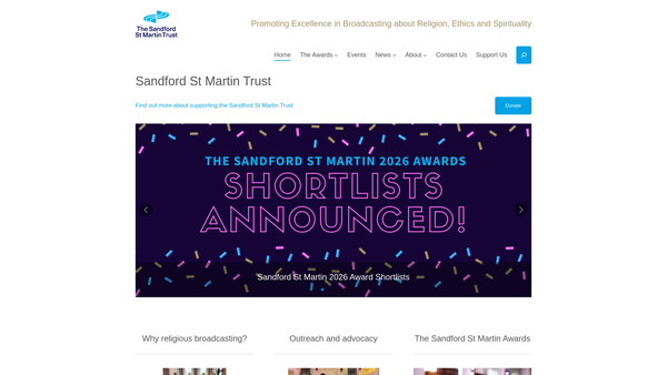 Screenshot of the Sandford St Martin (Church Of England) Trust website
