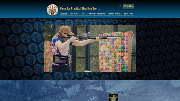 Screenshot of the United Kingdom Practical Shooting Association website