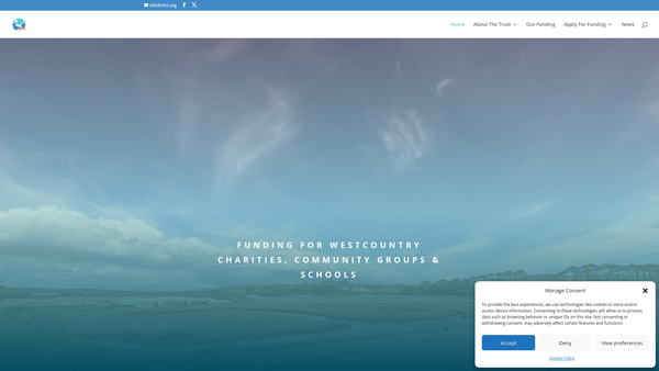 Screenshot of the The Norman Family Charitable Trust website