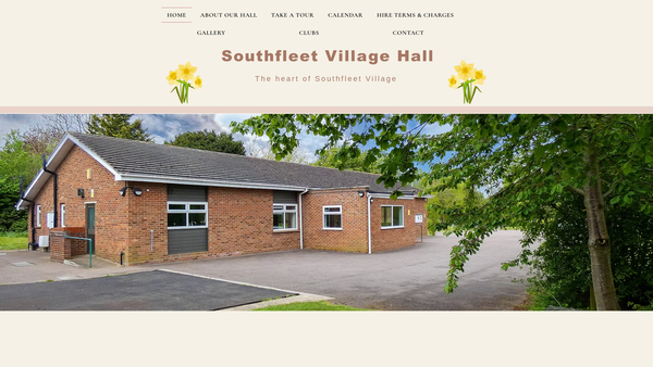 Screenshot of the Southfleet Village Hall website