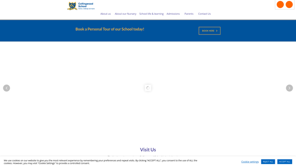 Screenshot of the Collingwood School Educational Trust Limited website