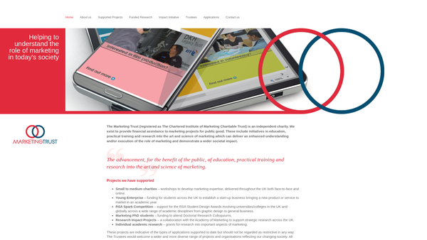 Screenshot of the The Chartered Institute Of Marketing Charitable Trust website