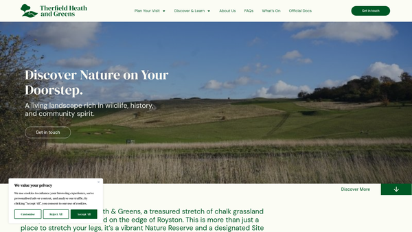 Screenshot of the The Therfield Regulation Trust website
