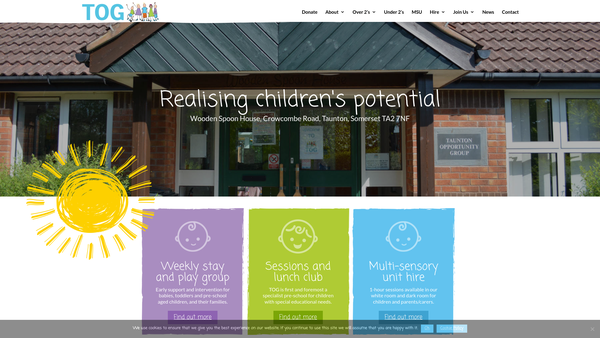 Screenshot of the The Taunton Opportunity Group website