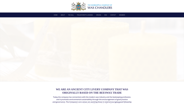 Screenshot of the The Wax Chandlers' Charitable Trust website