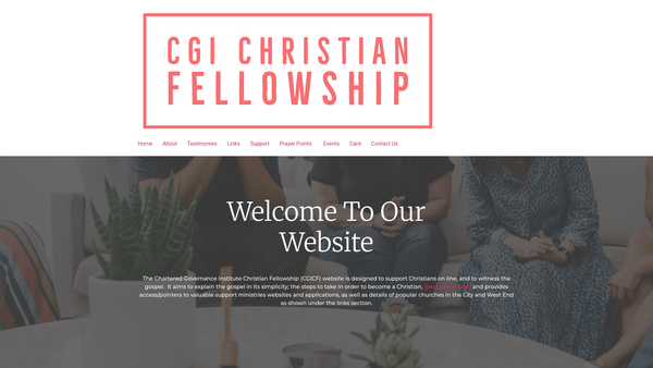 Screenshot of the The Chartered Governance Institute Christian Fellowship website