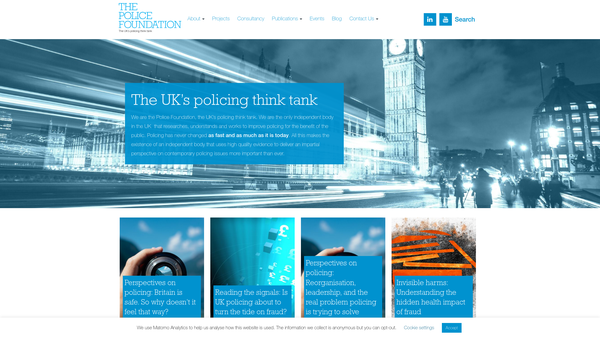 Screenshot of the The Police Foundation website
