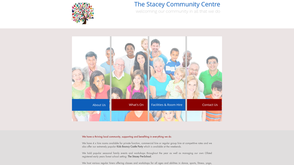Screenshot of the Stacey Community Association website