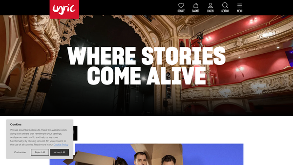 Screenshot of the Lyric Theatre Hammersmith Limited website