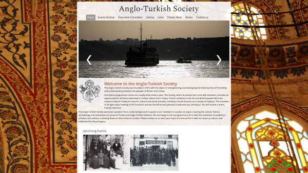 Screenshot of the Anglo-Turkish Society website