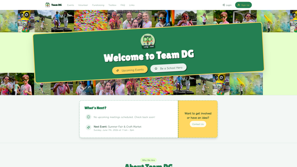 Screenshot of the The Dunton Green Primary School Parent-Teacher Association website