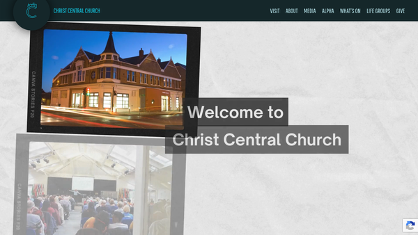 Screenshot of the Christ Central London website
