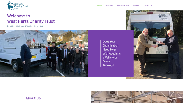 Screenshot of the West Herts Charity Trust Limited website