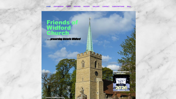 Screenshot of the The Friends Of Widford Church website