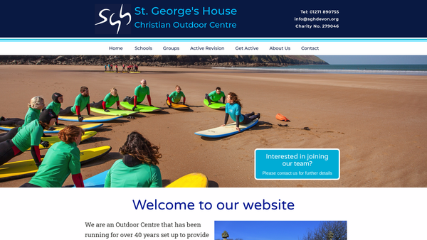 Screenshot of the Georgeham Old Rectory Trust website