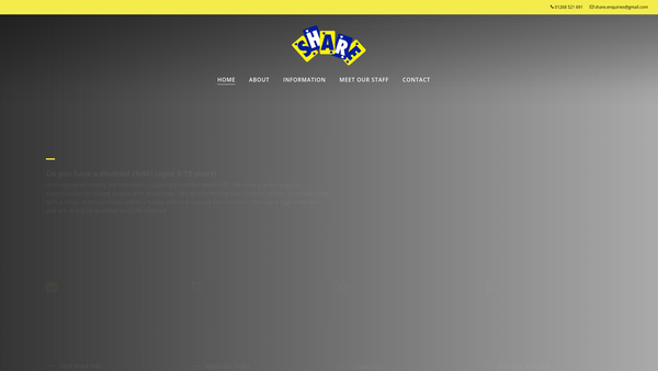 Screenshot of the Share website