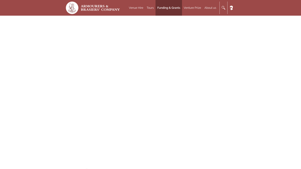 Screenshot of the The Armourers And Brasiers Gauntlet Trust website