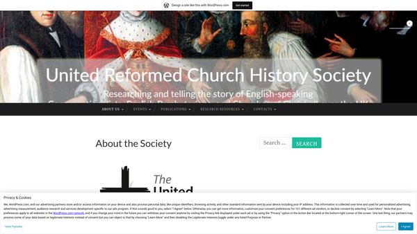 Screenshot of the The United Reformed Church History Society website