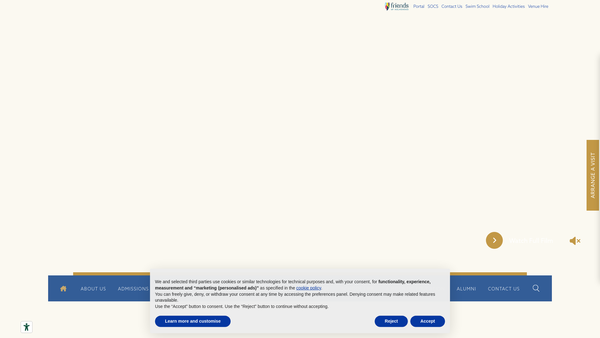 Screenshot of the Holmewood House School website