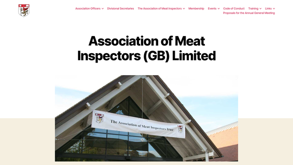 Screenshot of the The Association Of Meat Inspectors' Trust website