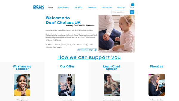 Screenshot of the Deaf Choices UK Limited website