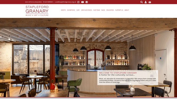 Screenshot of the The Association For Cultural Exchange Limited website