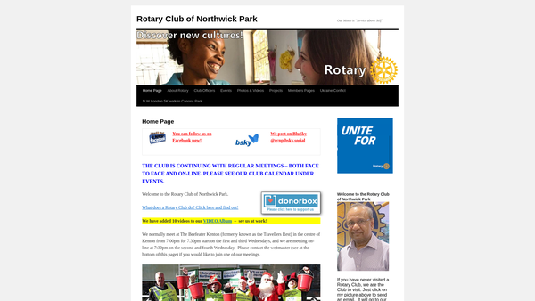 Screenshot of the Rotary Club Of Northwick Park Trust Fund website
